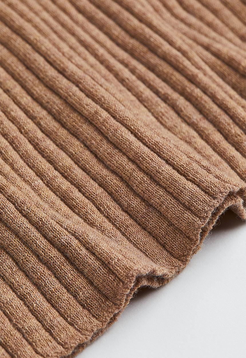 H&M - Rib-knit top - beige