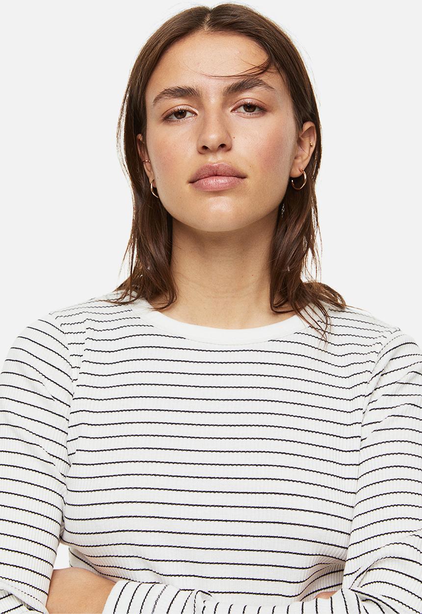 H&M - Ribbed top - white