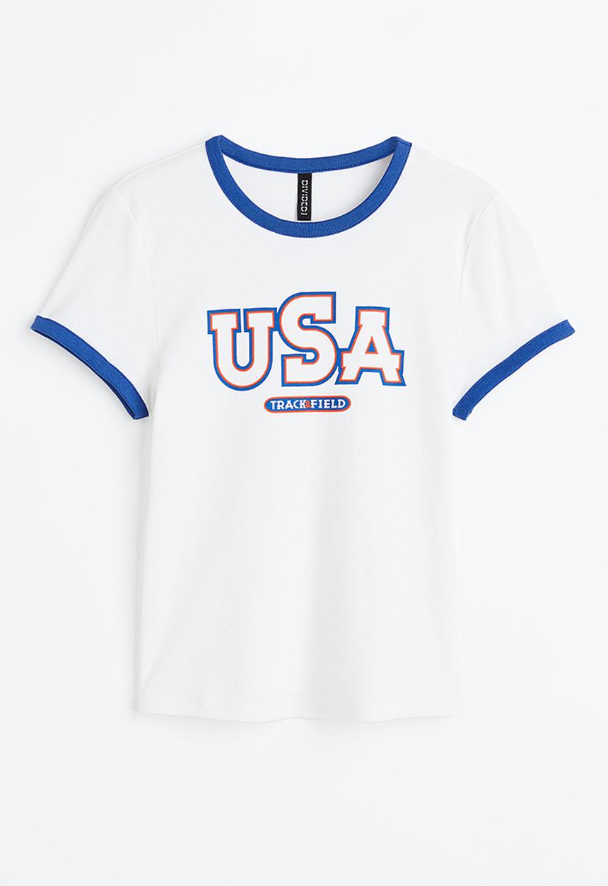 H&M - Fitted cotton top -  white