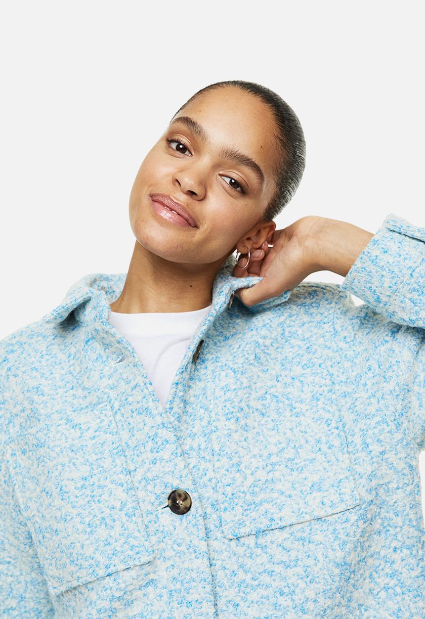 H&M - Wool-blend shacket - blue