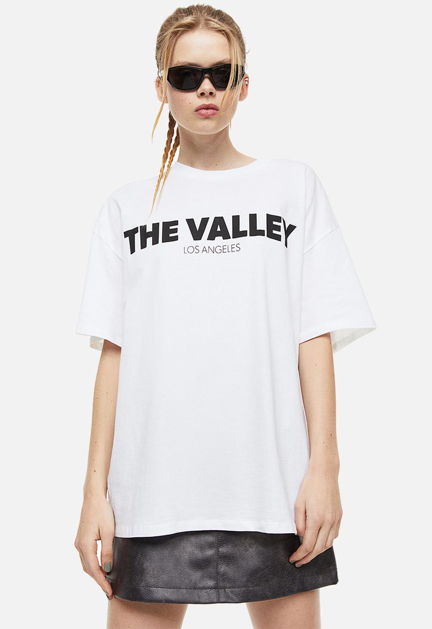 H&M - Oversized printed T-shirt - white