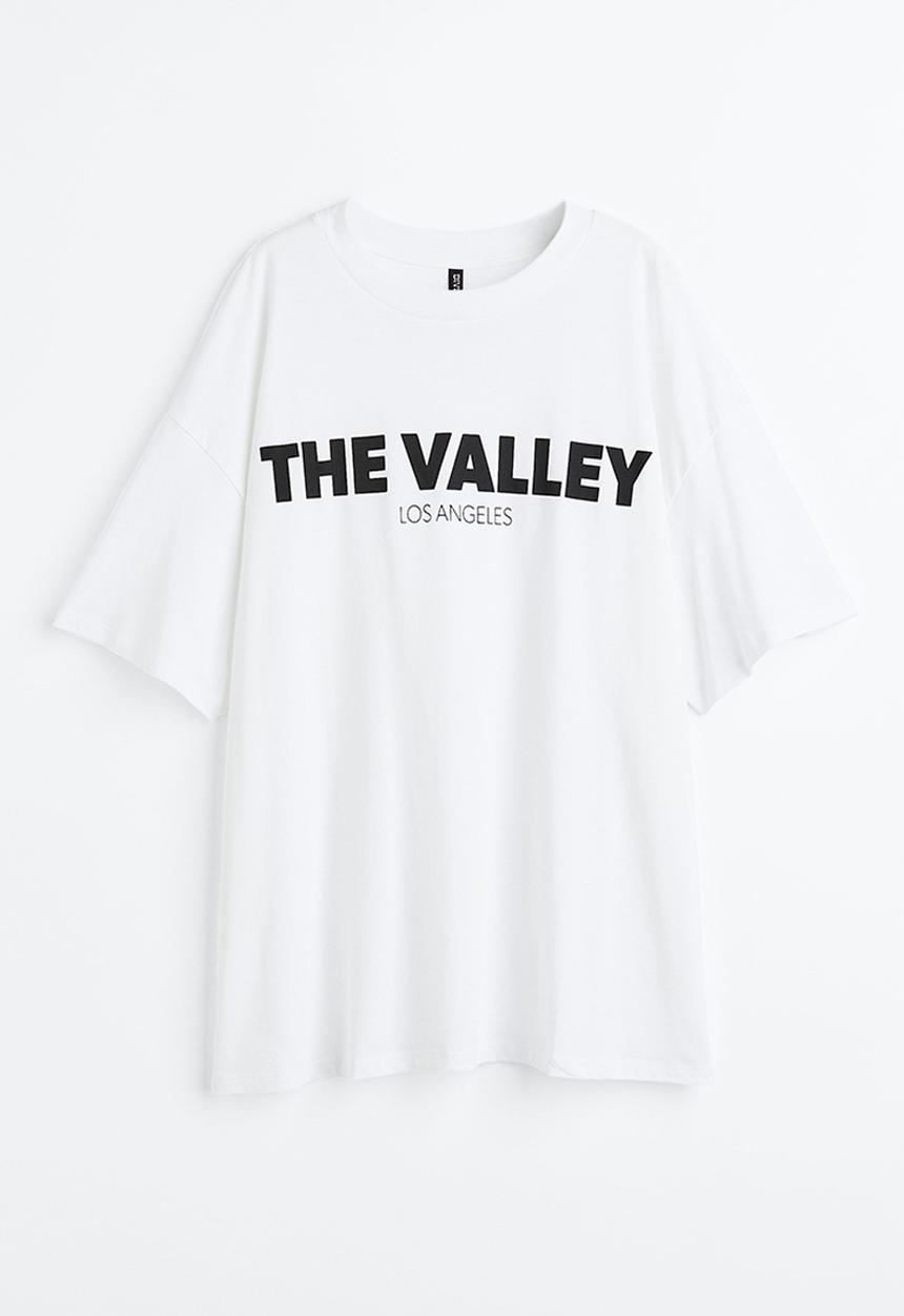 H&M - Oversized printed T-shirt - white