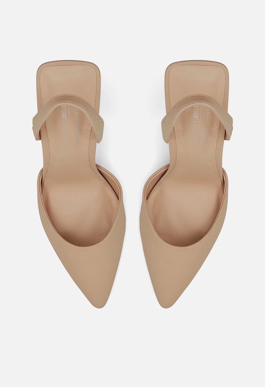 Call It Spring - Jamila slingback court - bone