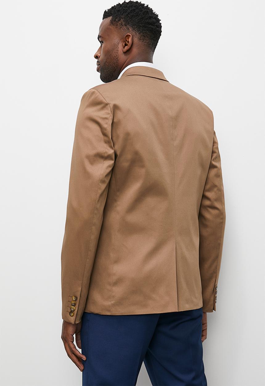 Superbalist - Cotton sateen suit jacket - mocca