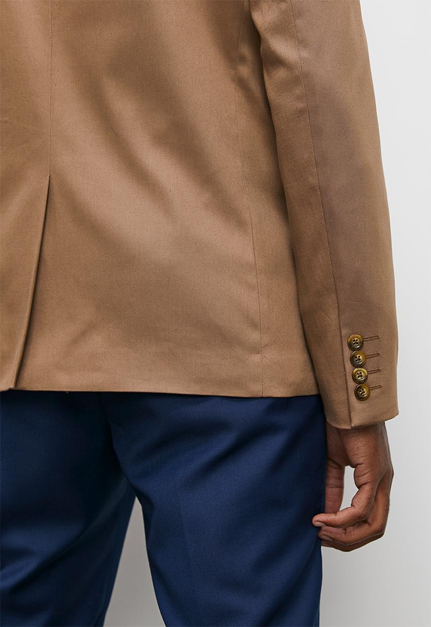 Superbalist - Cotton sateen suit jacket - mocca