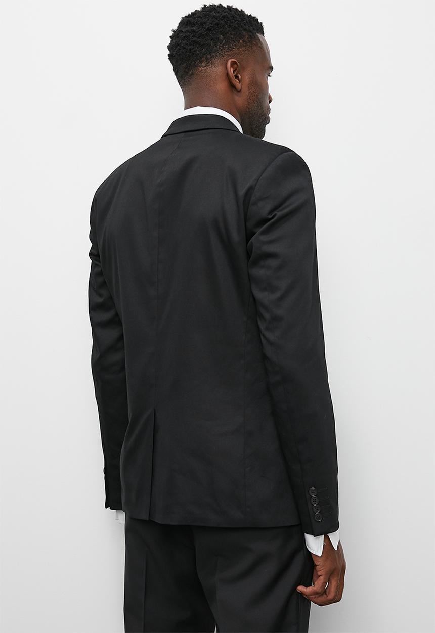 Superbalist - Cotton sateen suit jacket - black