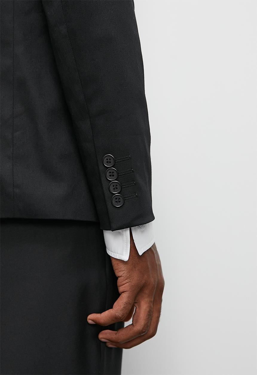 Superbalist - Cotton sateen suit jacket - black