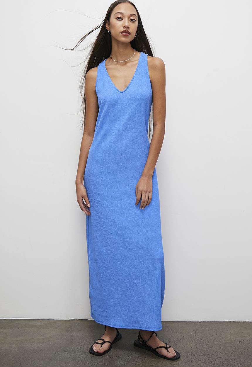 Superbalist - Texture tank dress - blue