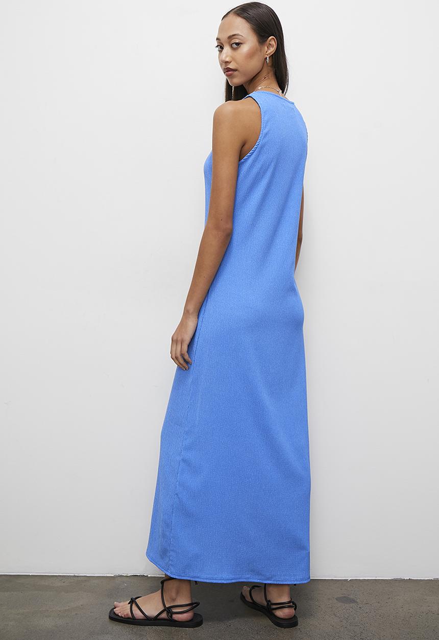 Superbalist - Texture tank dress - blue