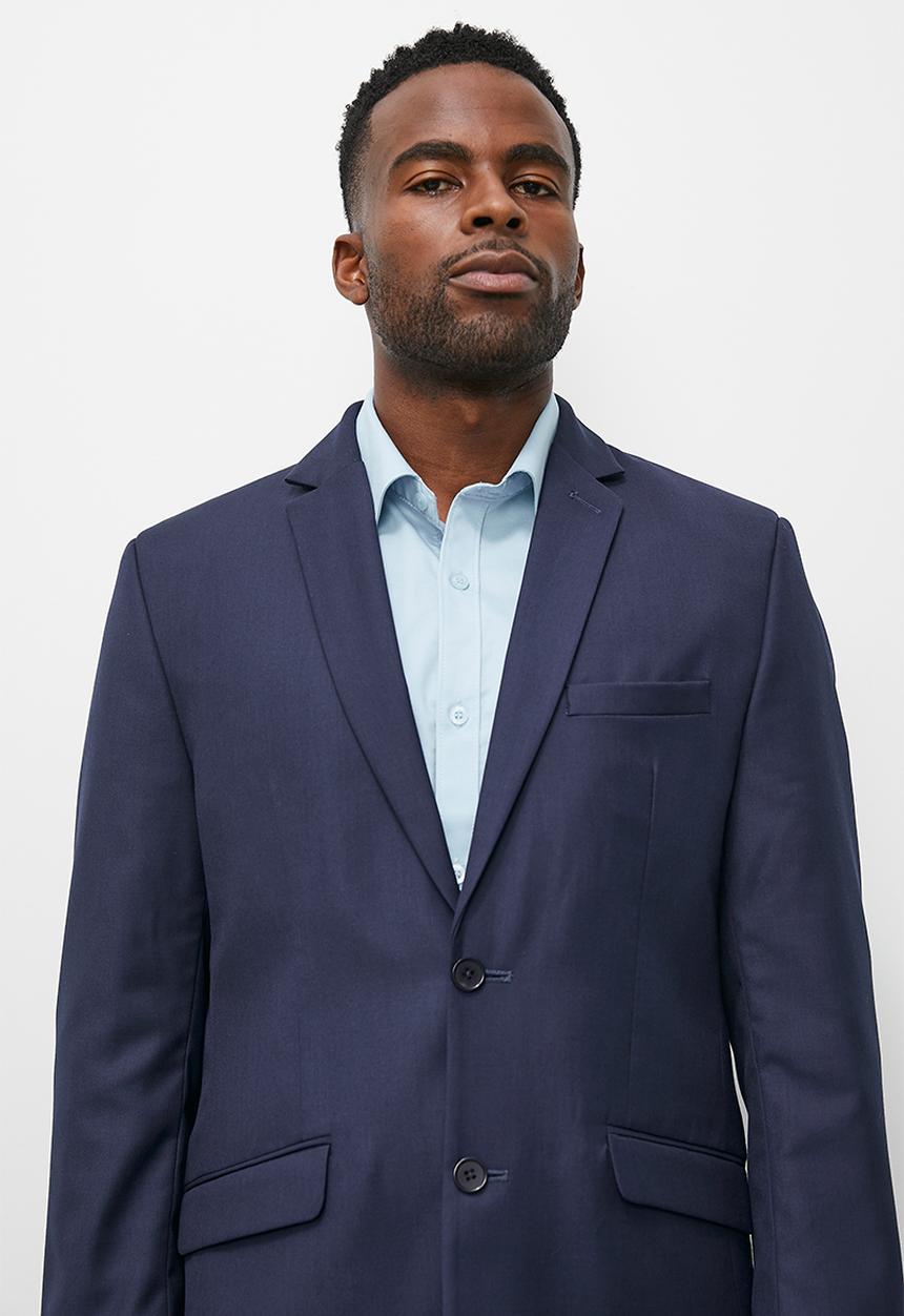 Superbalist - Regular fit 2-button single vent blazer - navy