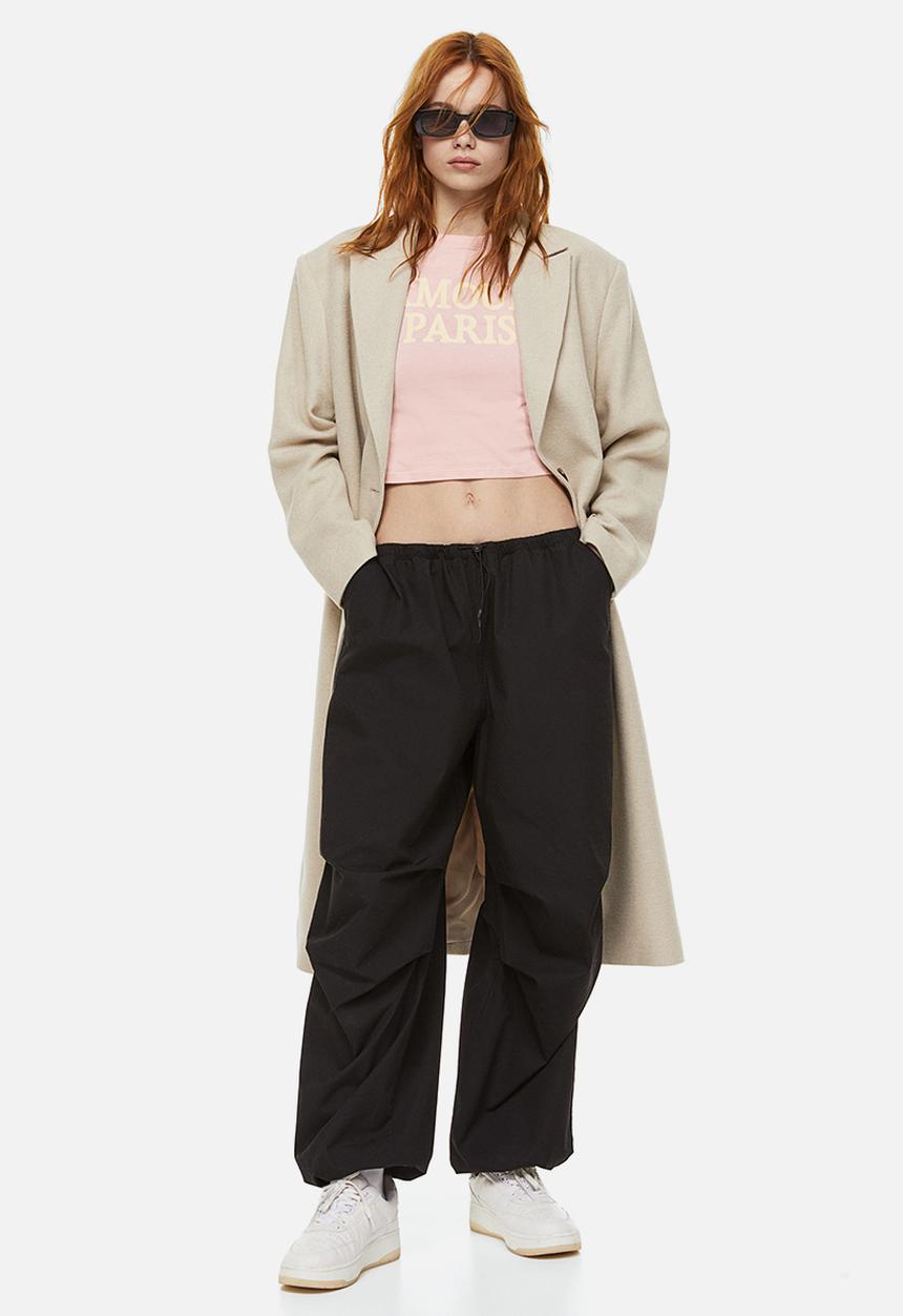 H&M - Printed cropped top - pink