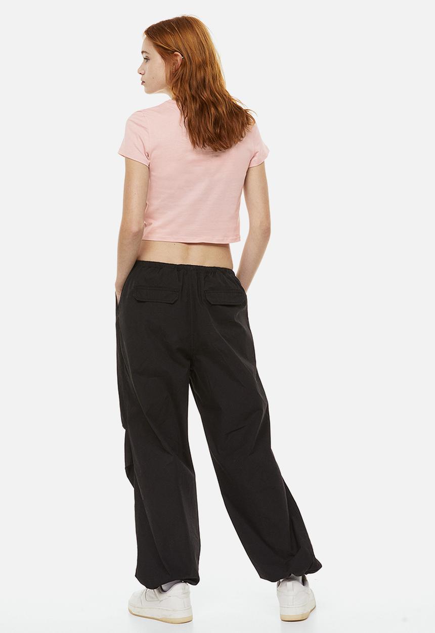 H&M - Printed cropped top - pink