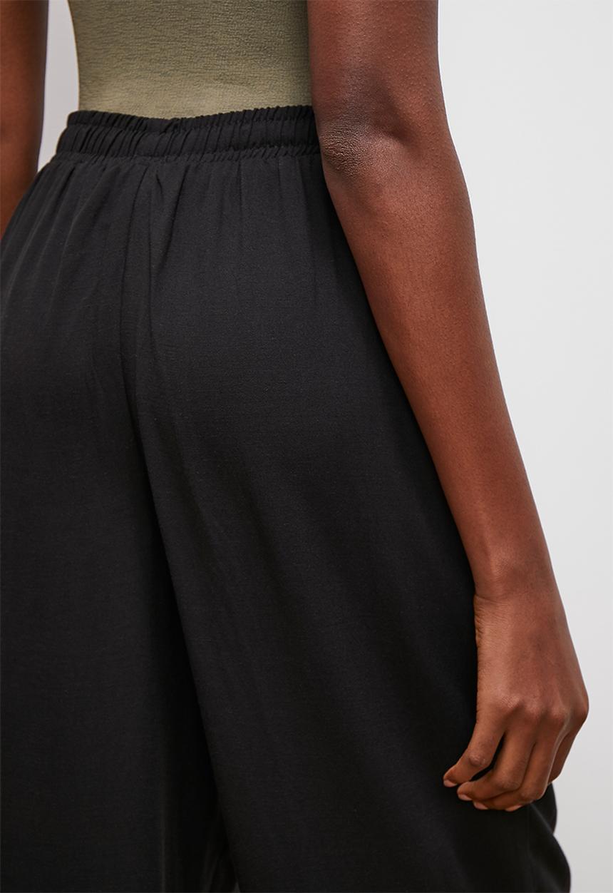 edit - Elasticated soft wide leg - black