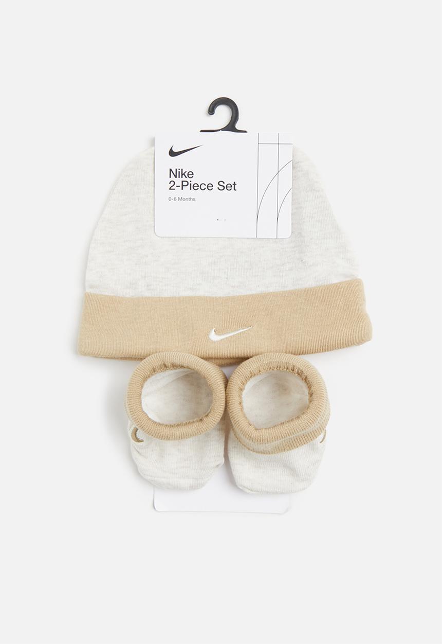 Nike - Nhn simple swoosh hat & bootie - pale ivory heather