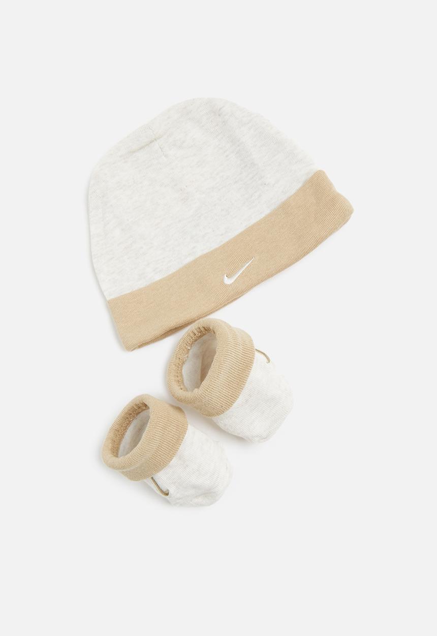 Nike - Nhn simple swoosh hat & bootie - pale ivory heather