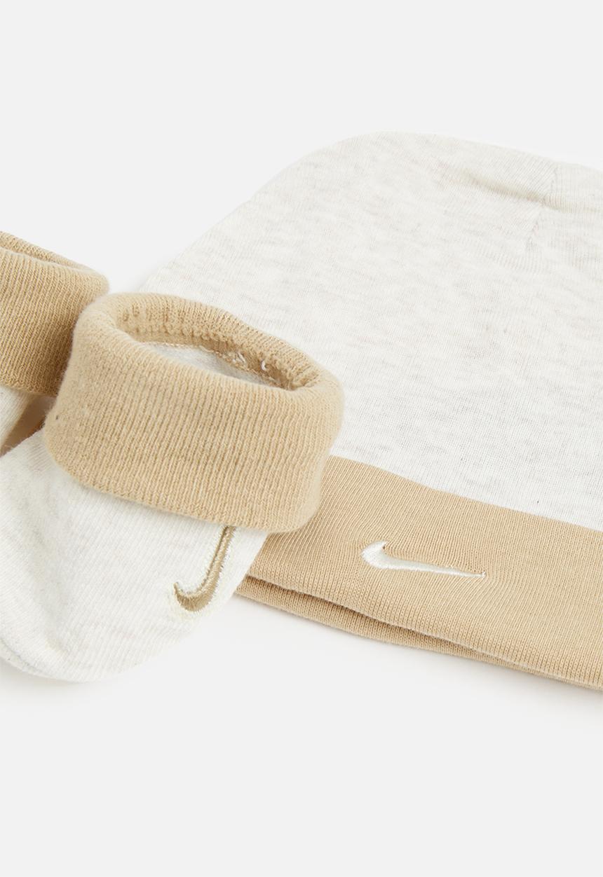 Nike - Nhn simple swoosh hat & bootie - pale ivory heather
