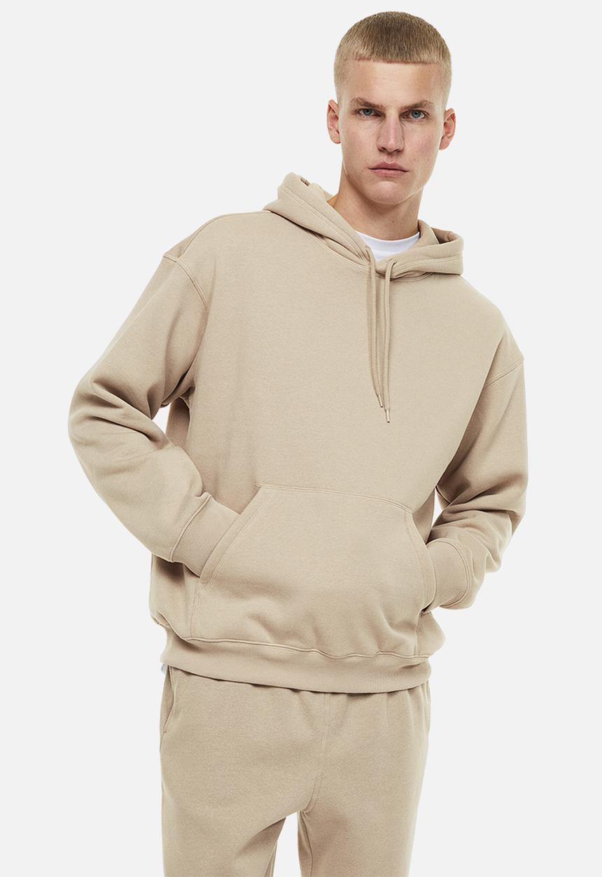 H&M - Relaxed fit hoodie - greige