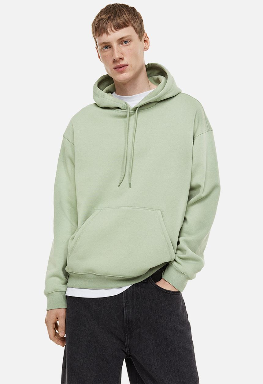 H&M - Relaxed fit hoodie - light green