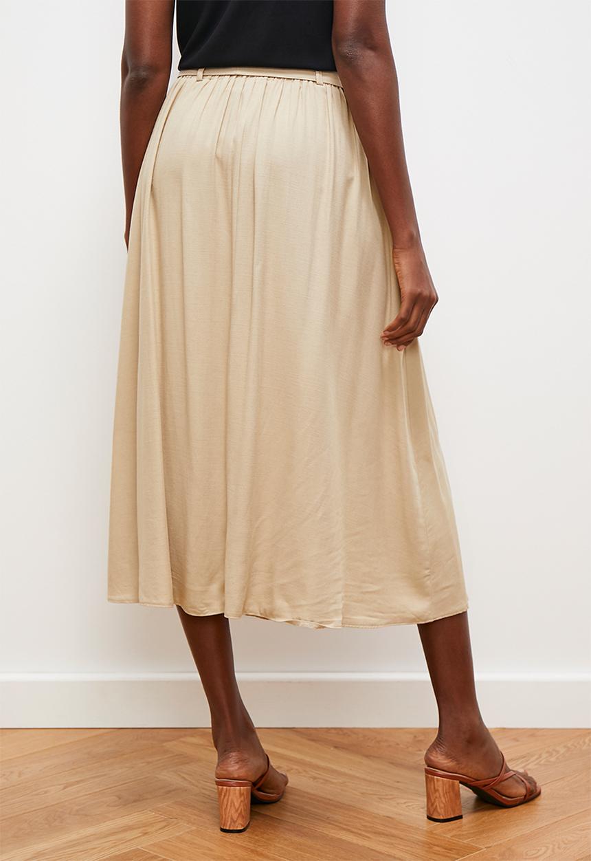 edit - Belted aline midi - tan