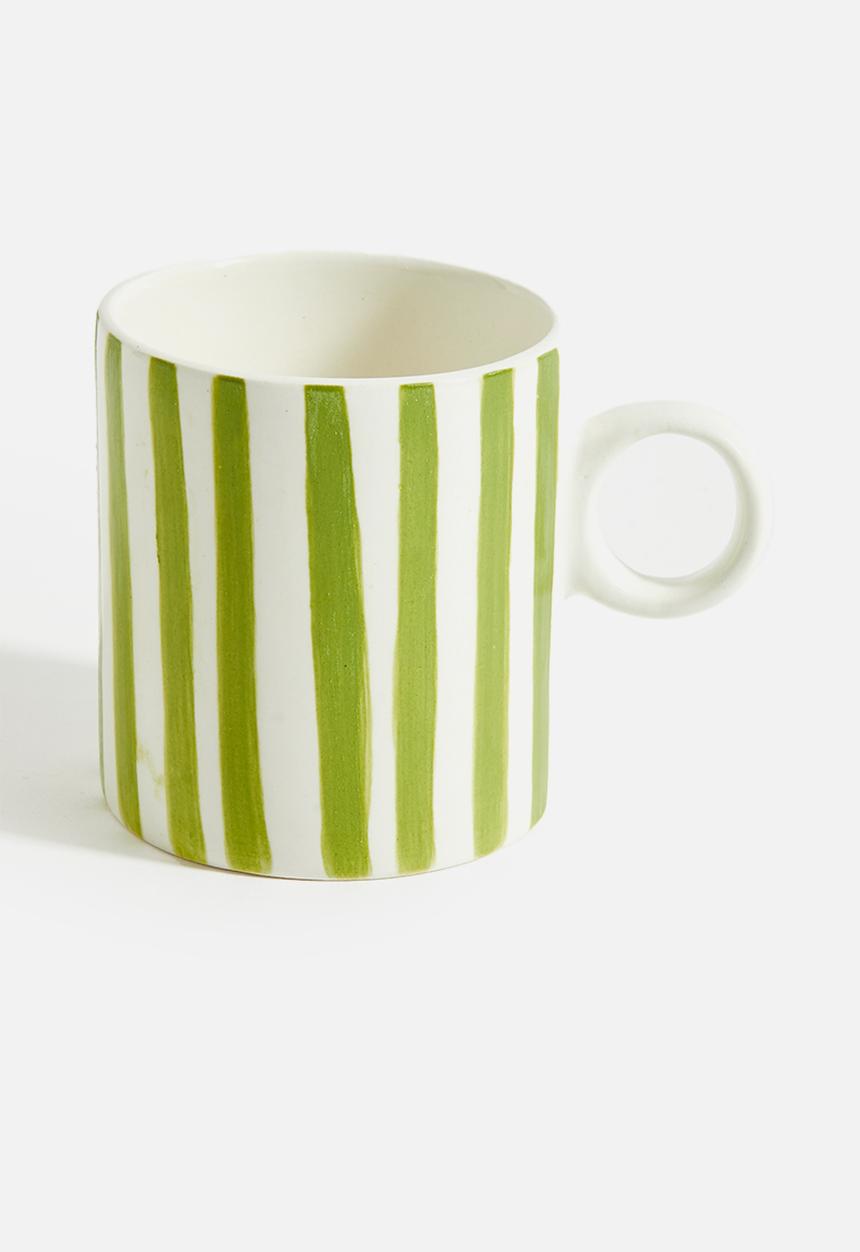 Urchin Art - Matt mug set of 2 - olive