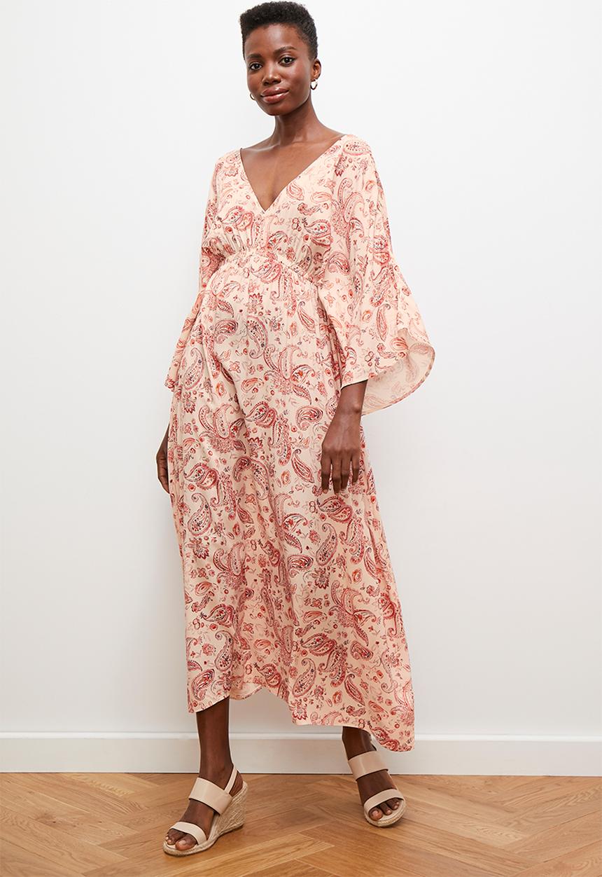 edit - Soft waist empire midi dress - multi