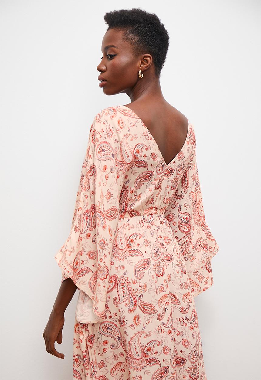 edit - Soft waist empire midi dress - multi