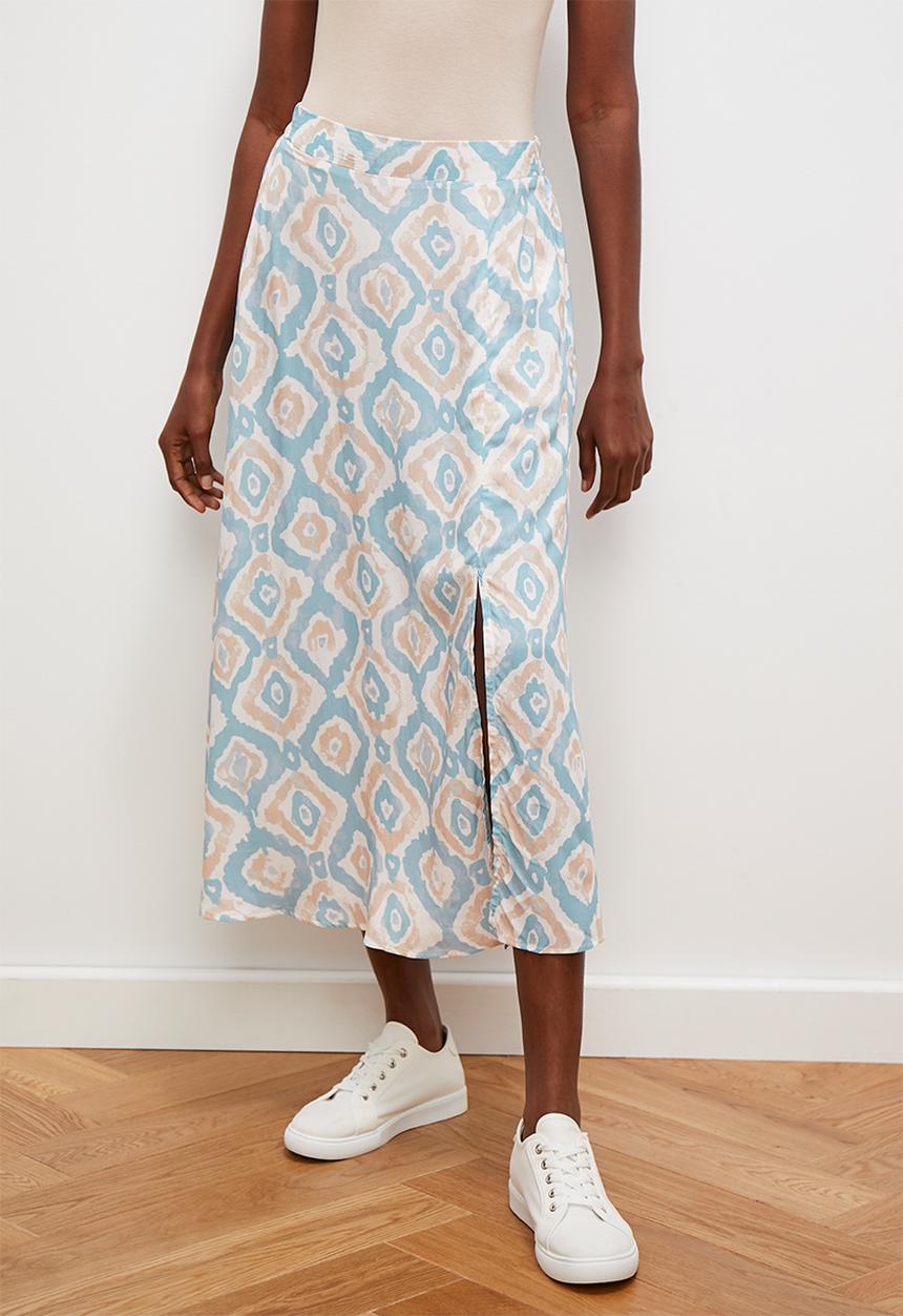 edit - A-line midi - watercolour ikat