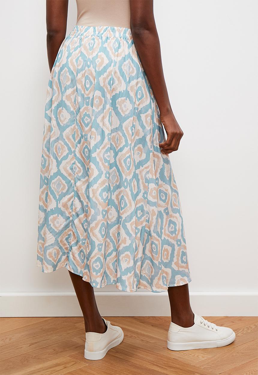 edit - A-line midi - watercolour ikat