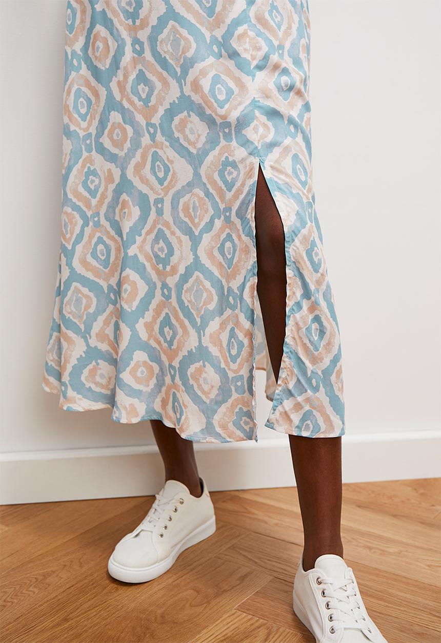 edit - A-line midi - watercolour ikat