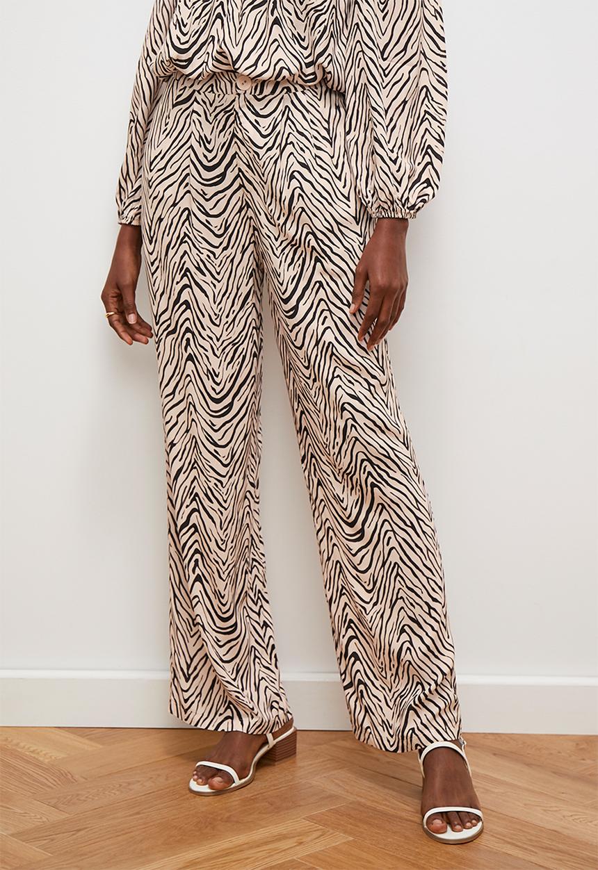 edit - Printed wide leg - neutral & black