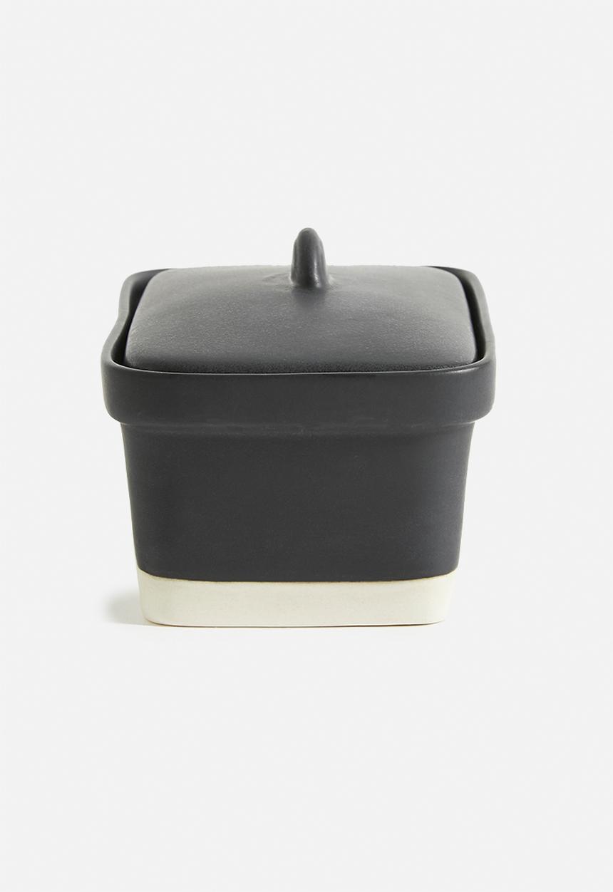 Urchin Art - Butter dish - black