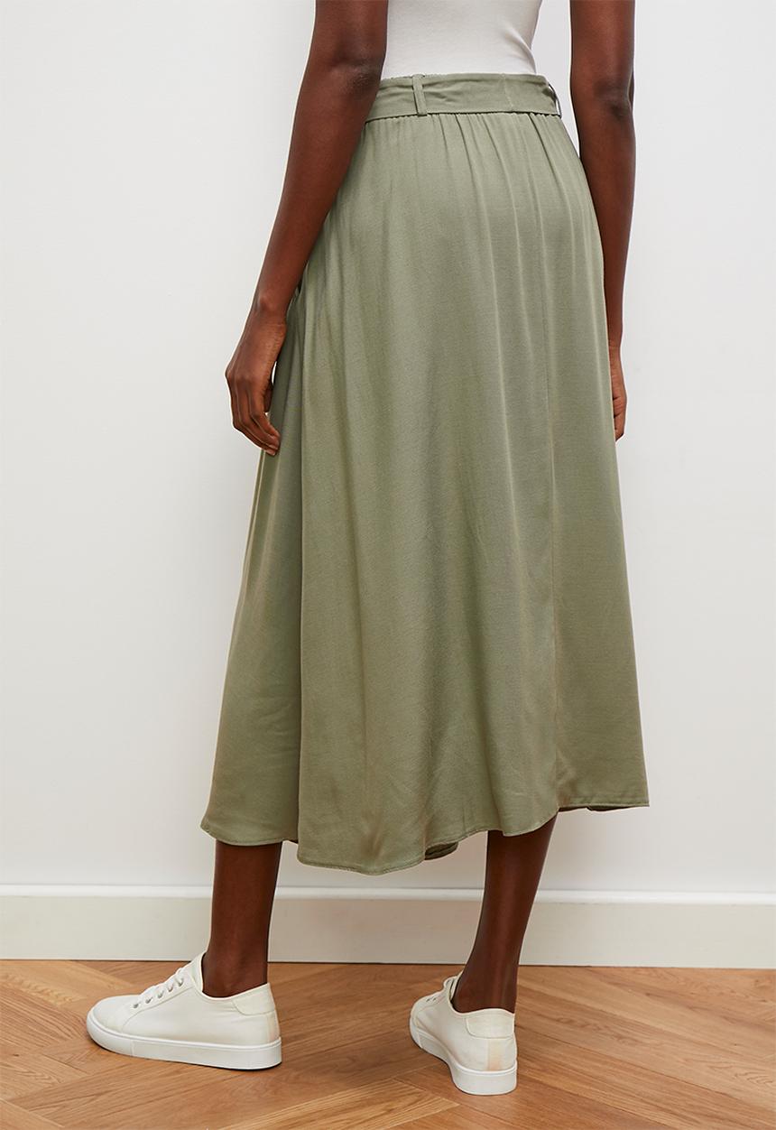 edit - Belted aline midi - sage