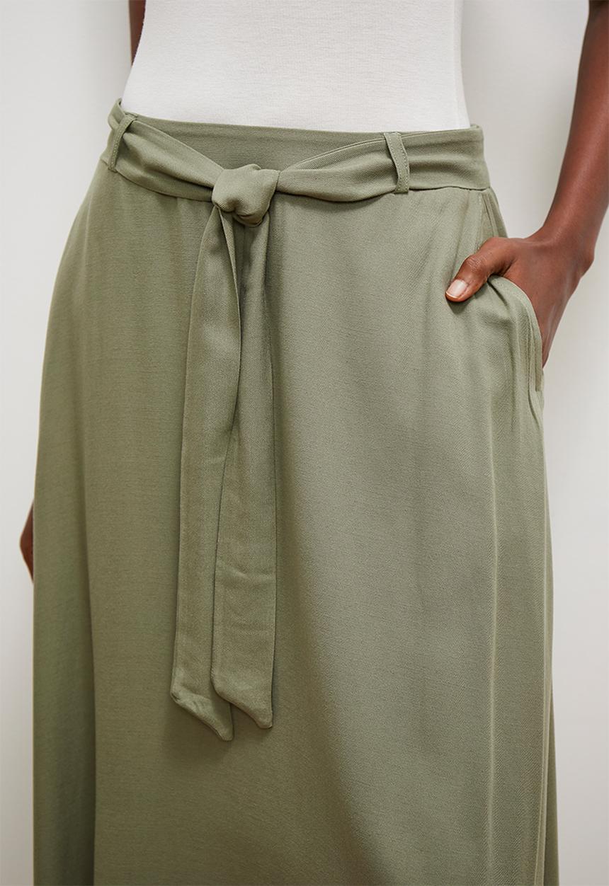 edit - Belted aline midi - sage