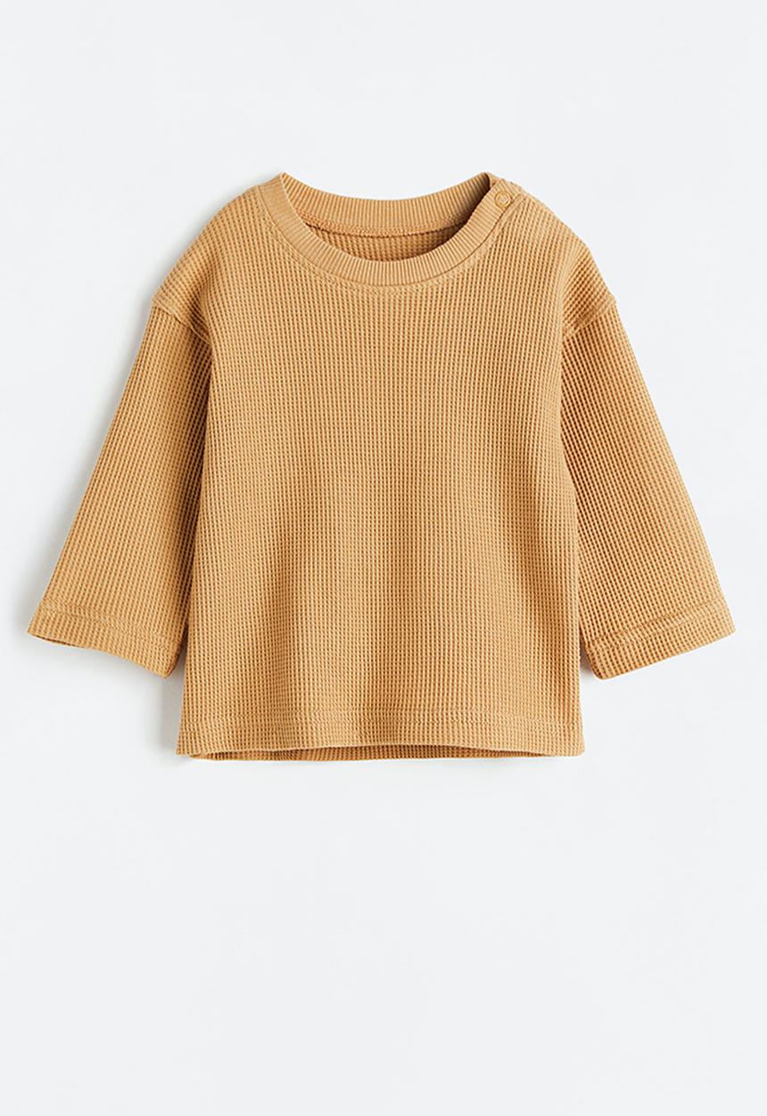 H&M - Cotton jersey top - beige