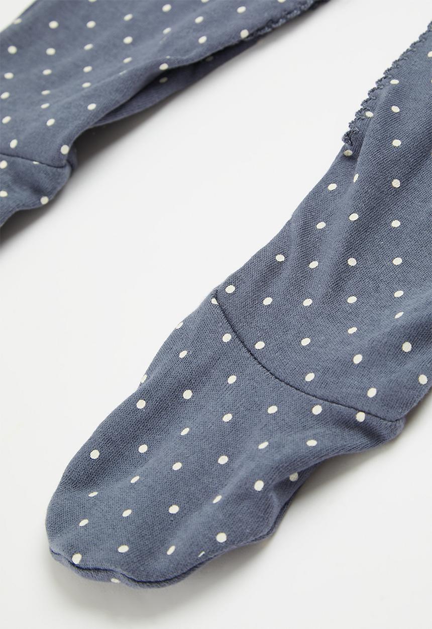 Pop Candy - Baby romper with frill neck - navy and white