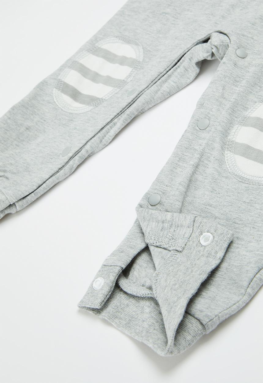 Pop Candy - Boys baby romper - grey & white