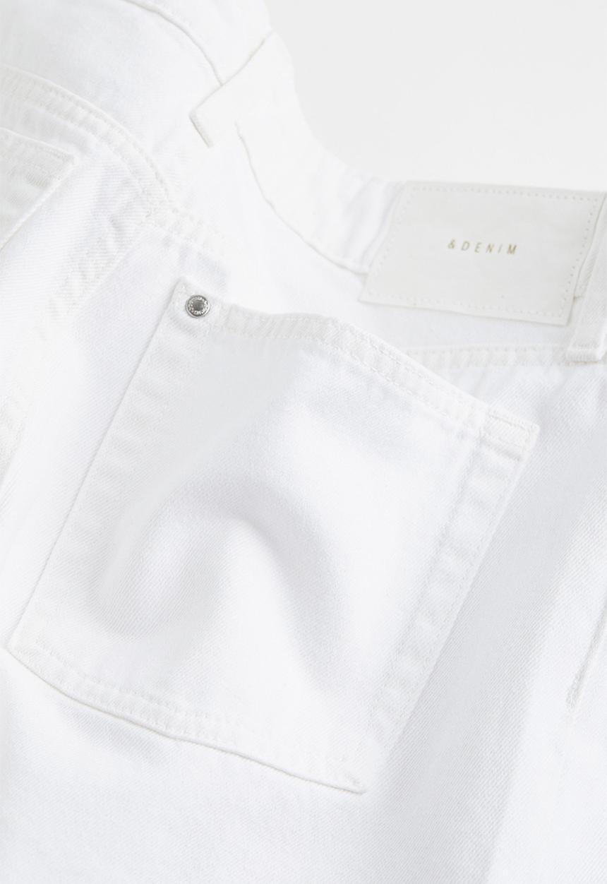H&M - 90's boyfriend low denim shorts - white