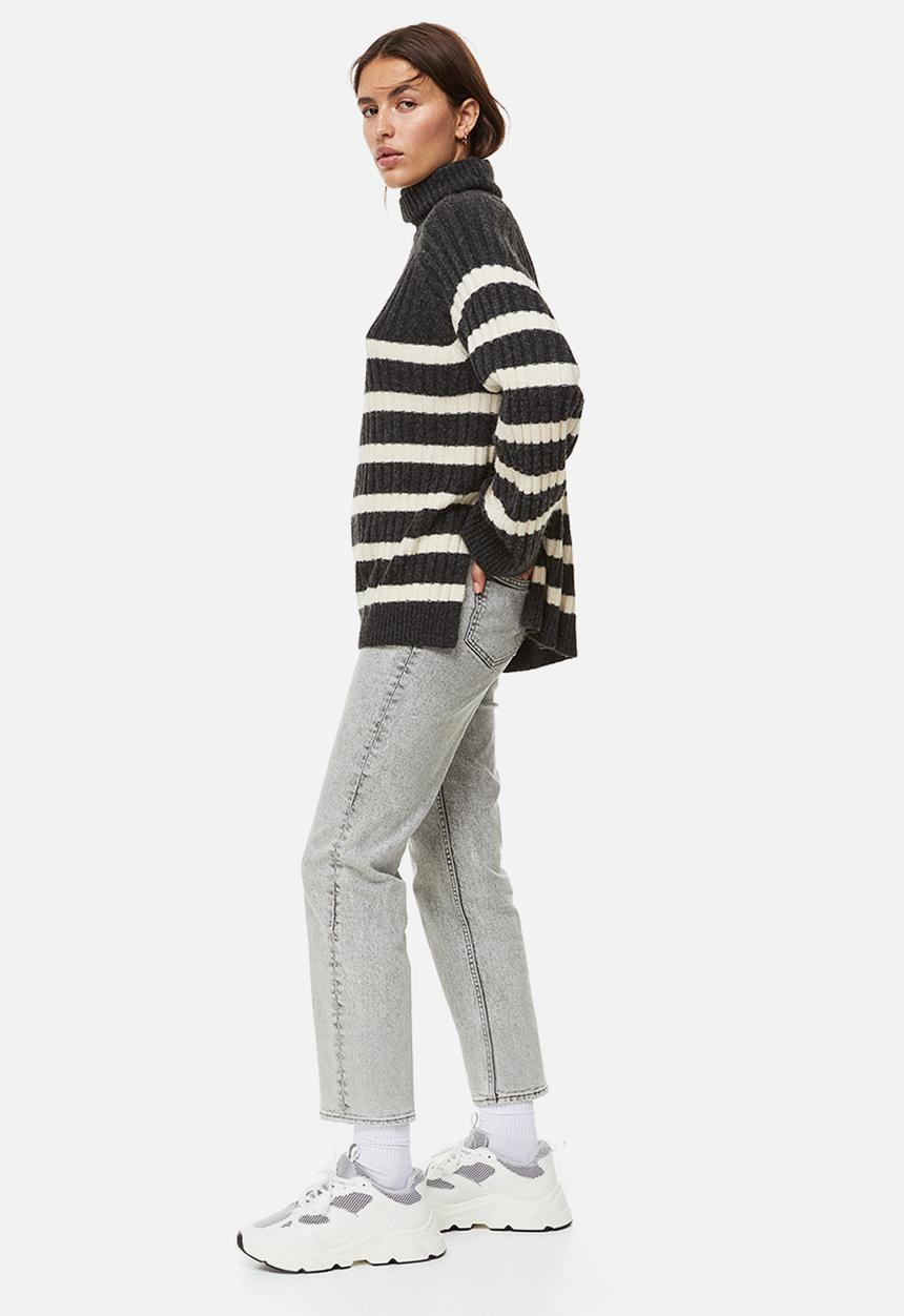 H&M - Slim regular ankle jeans - light grey