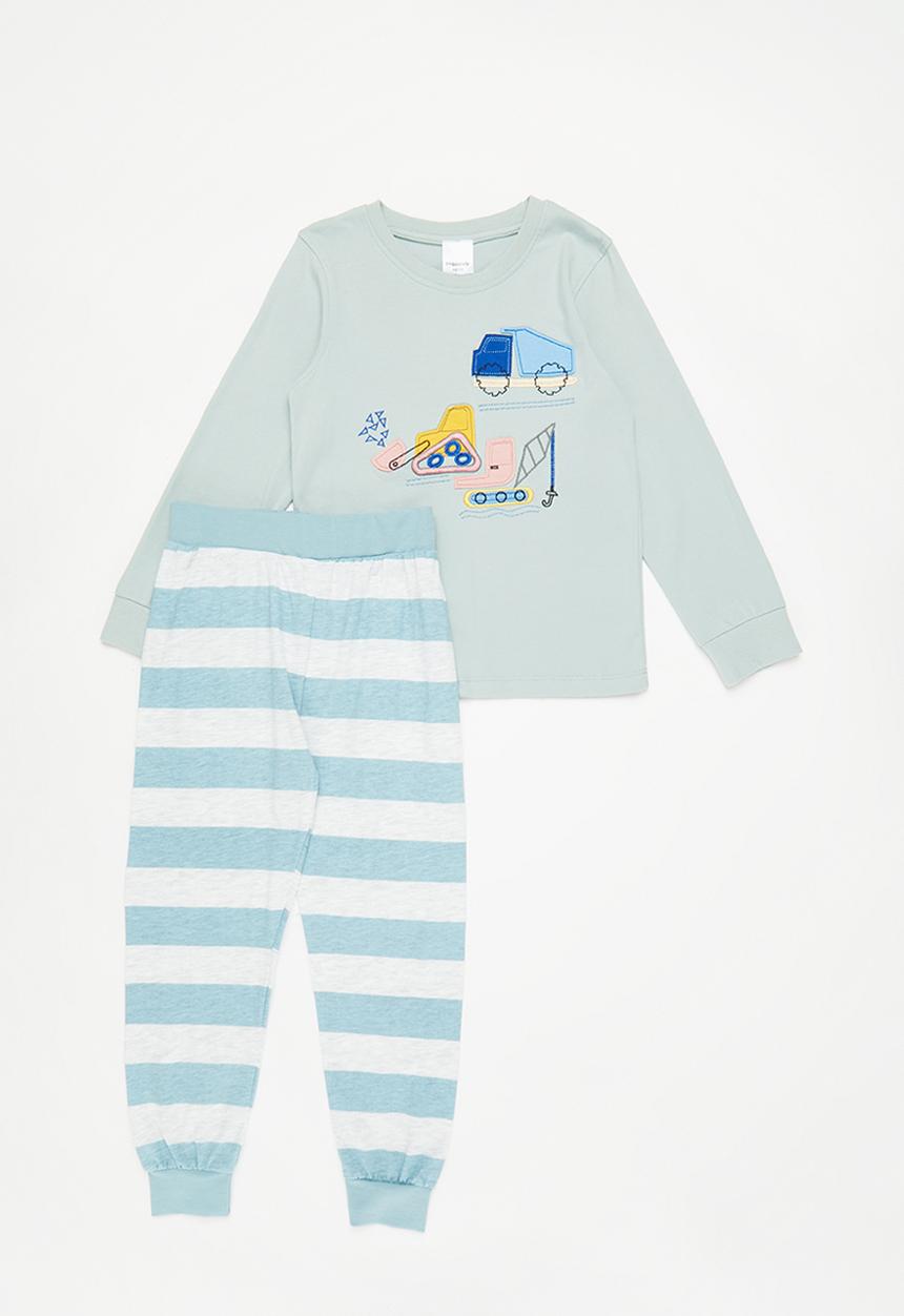 Pop Candy - Boys pj set - blue & grey