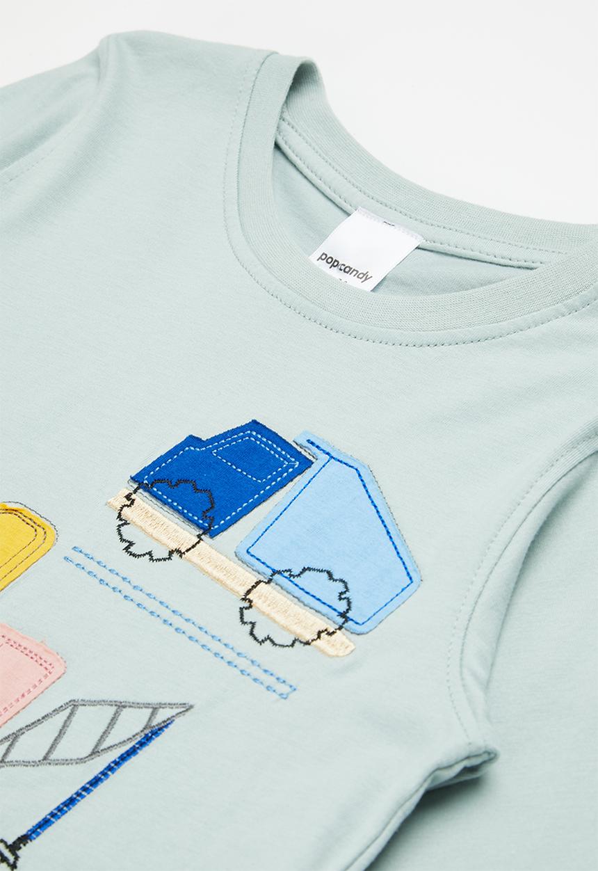 Pop Candy - Boys pj set - blue & grey