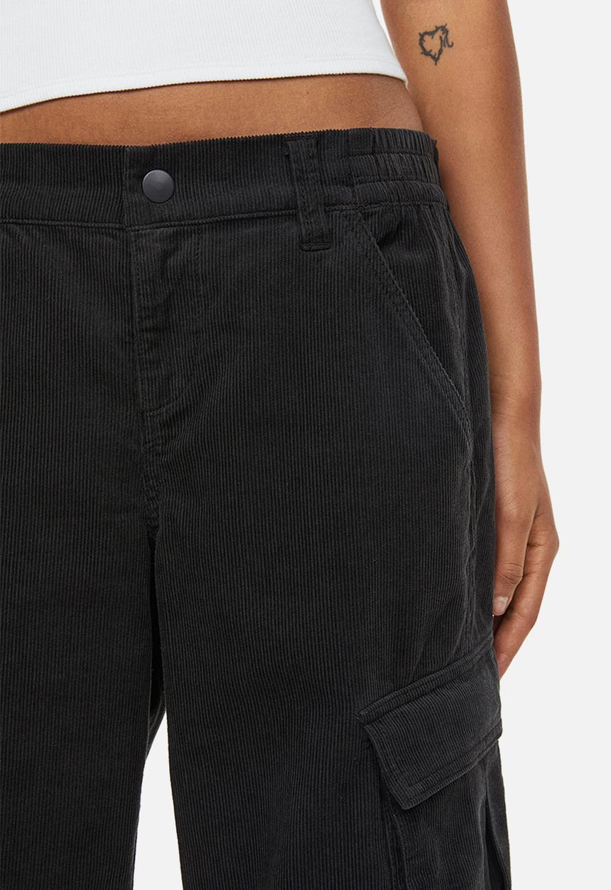 H&M - Corduroy cargo trousers - black