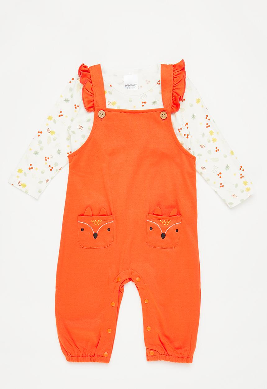 Pop Candy - 2 Piece dungaree set - orange