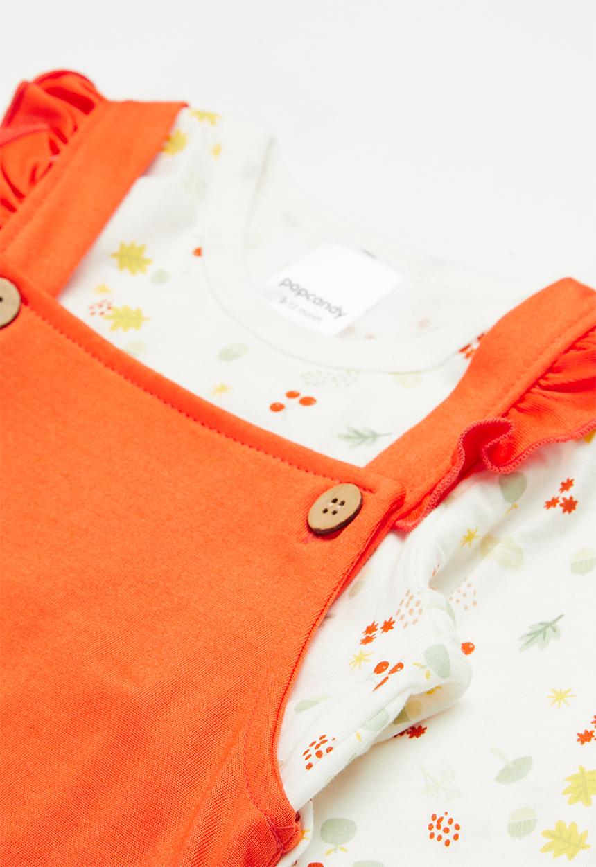 Pop Candy - 2 Piece dungaree set - orange