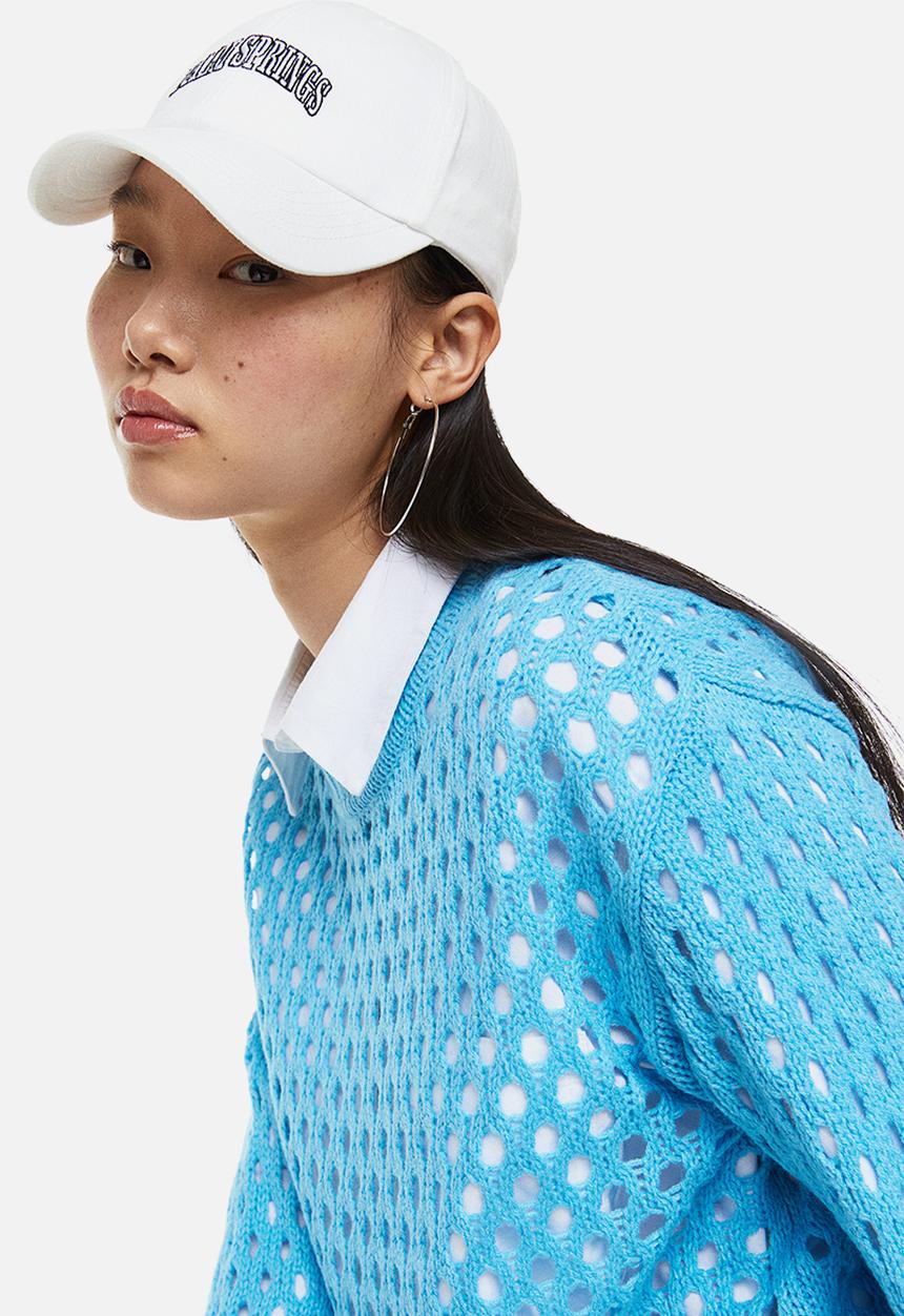 H&M - Hole-knit jumper - blue
