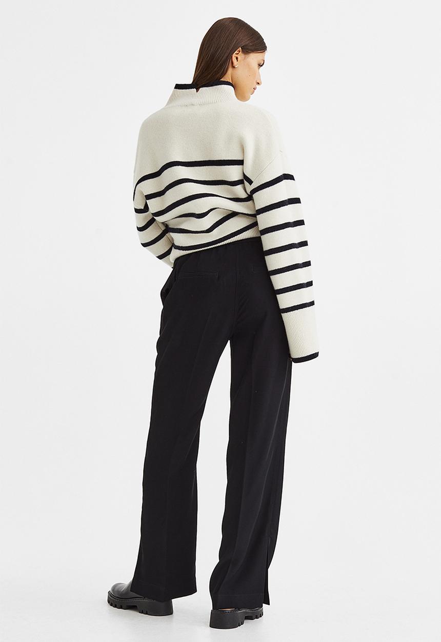 H&M - Straight trousers - black