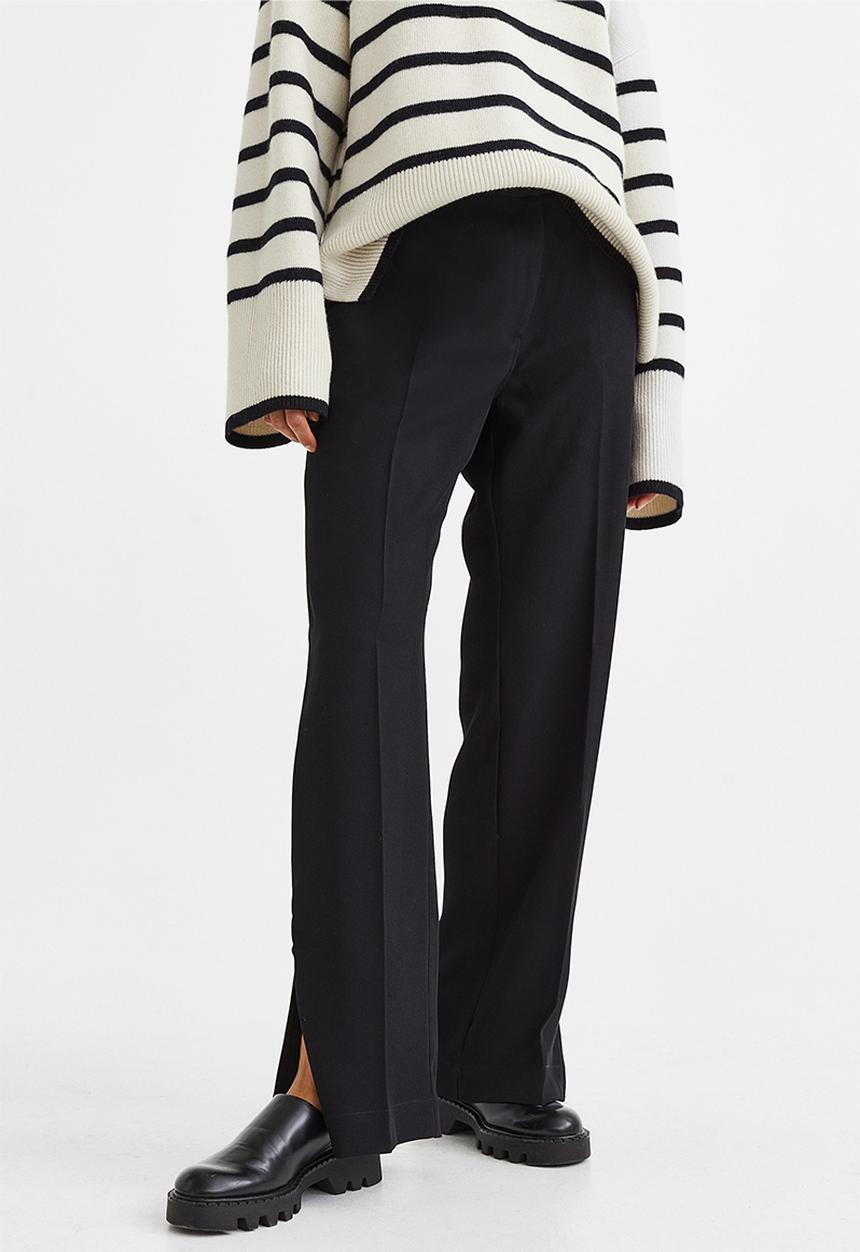 H&M - Straight trousers - black