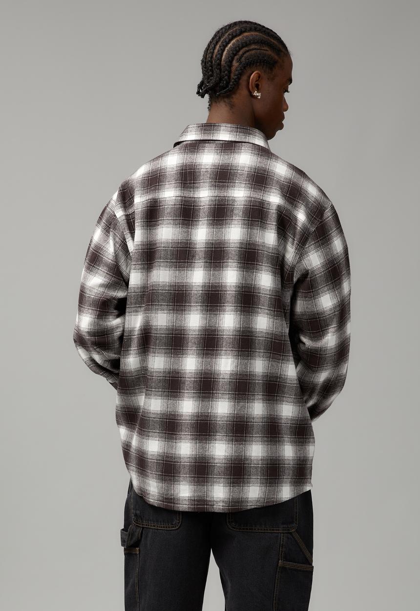 Factorie - Check Shirt - licorice white check