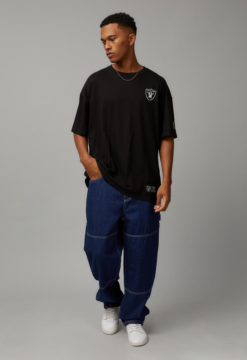 Factorie - Oversized NFL T-shirt - lcn nfl black/raiders gothic