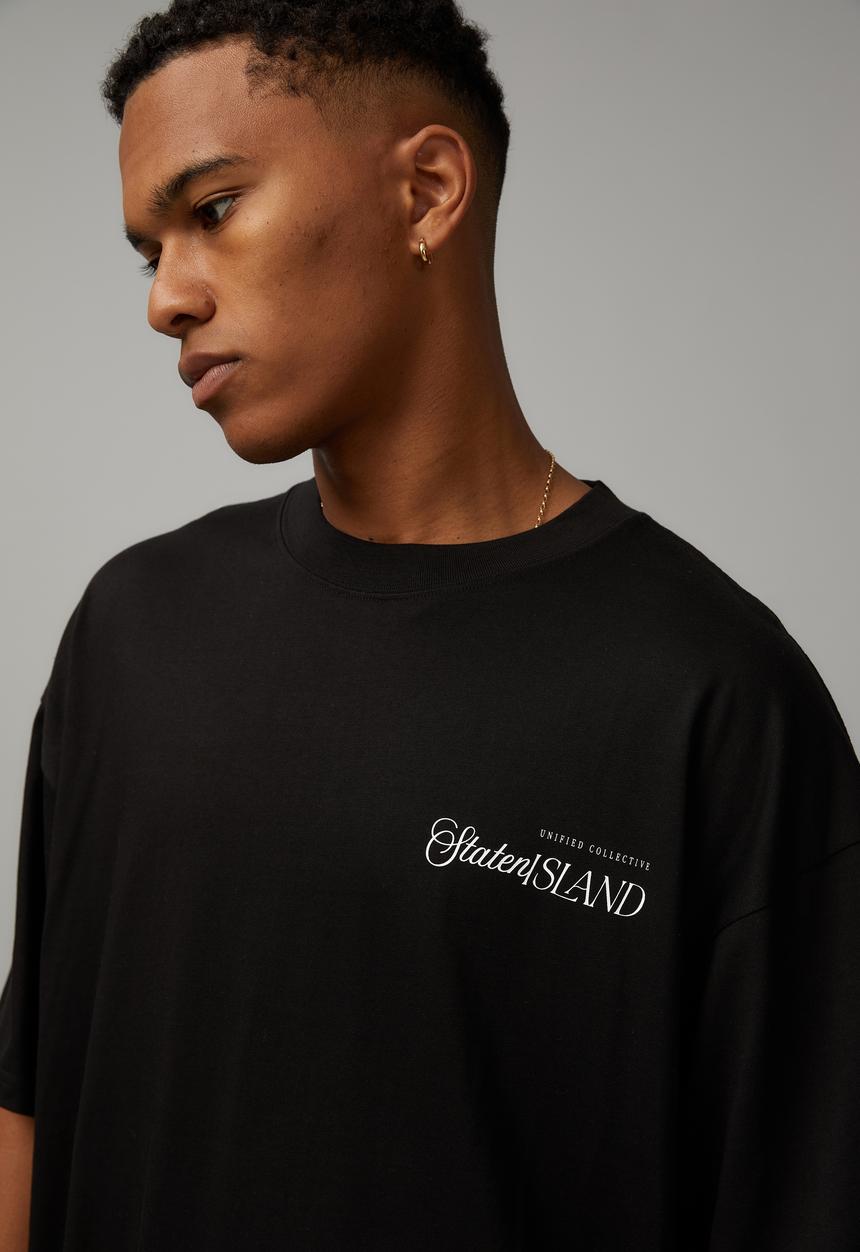 Factorie - Box fit unified T-shirt - black/staten island