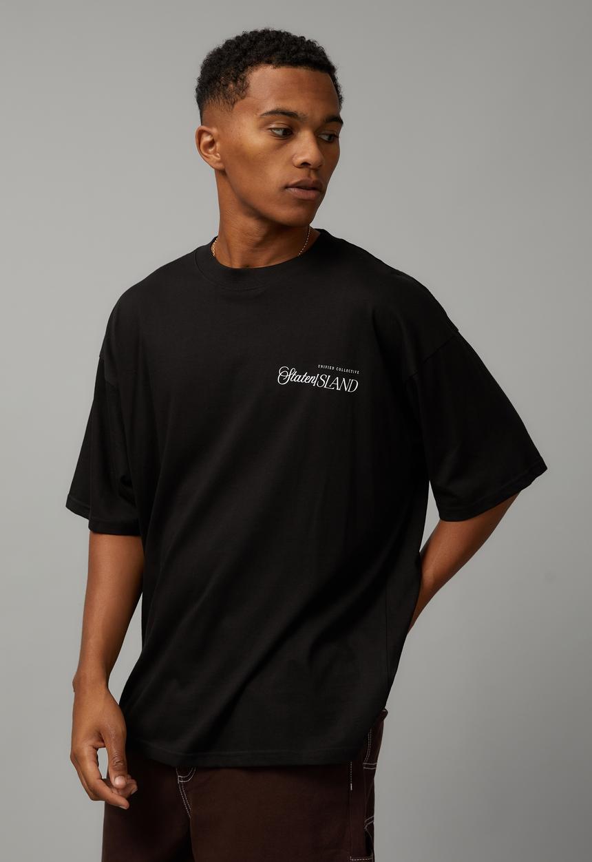 Factorie - Box fit unified T-shirt - black/staten island